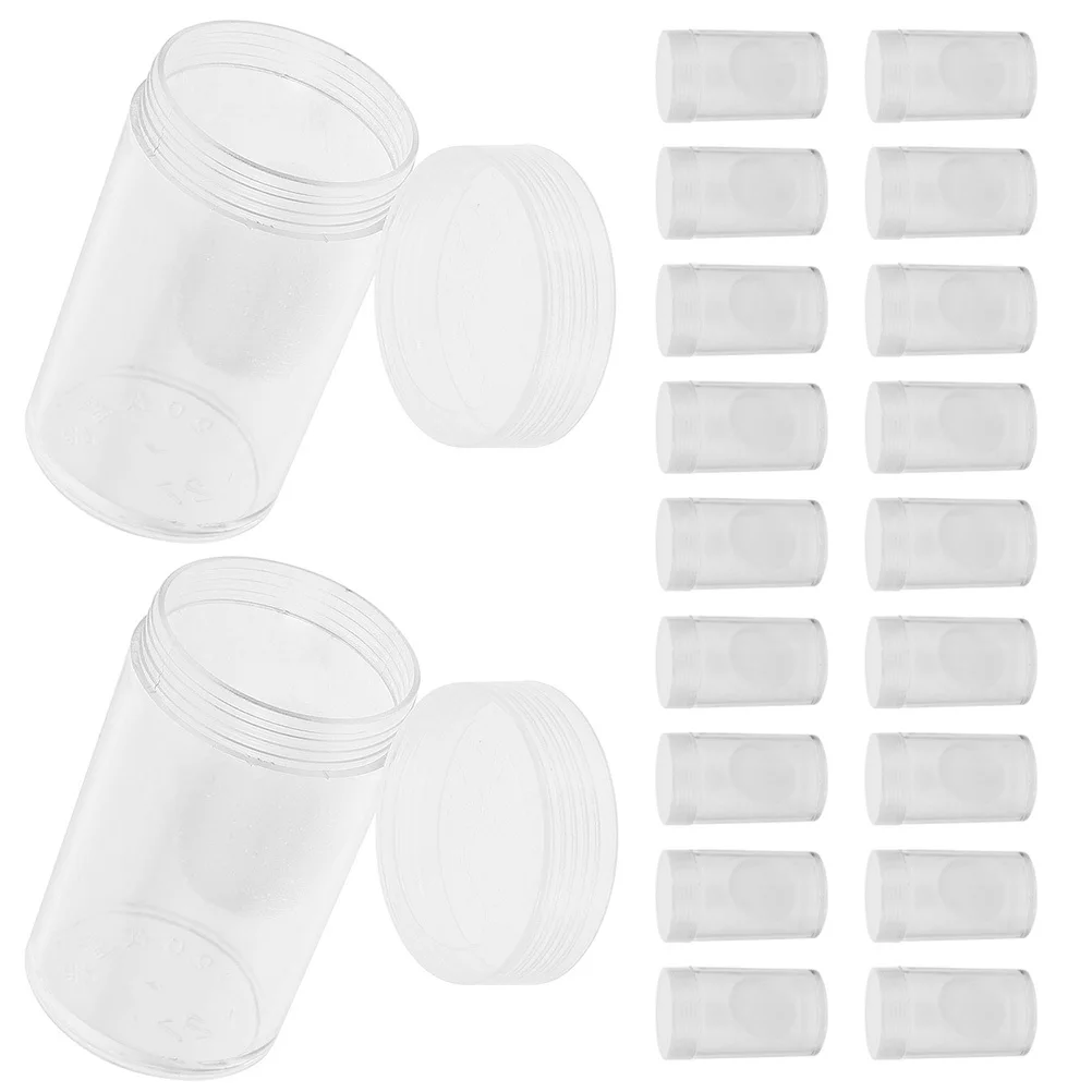 20pcs Plastic Coin Box Clear Transparent Holder For Coin Collection Storage Case Organizer Container Capsule Accessory