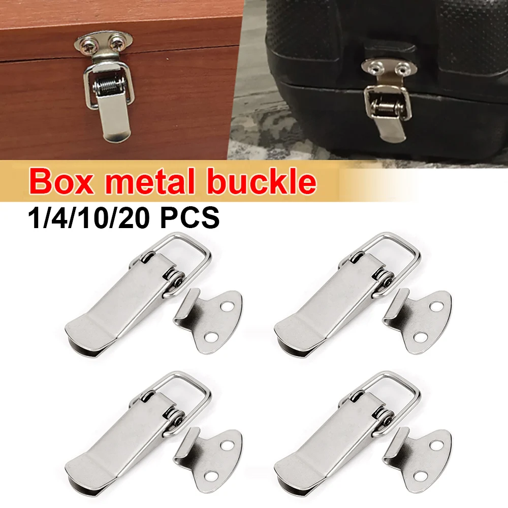 Duck-mouth Buckle Hook Wooden Box Hasps Clamp Stainless Steel Cabinet BoxesSpring Loaded Latch Catch Toggle Clamp Hasp Lock