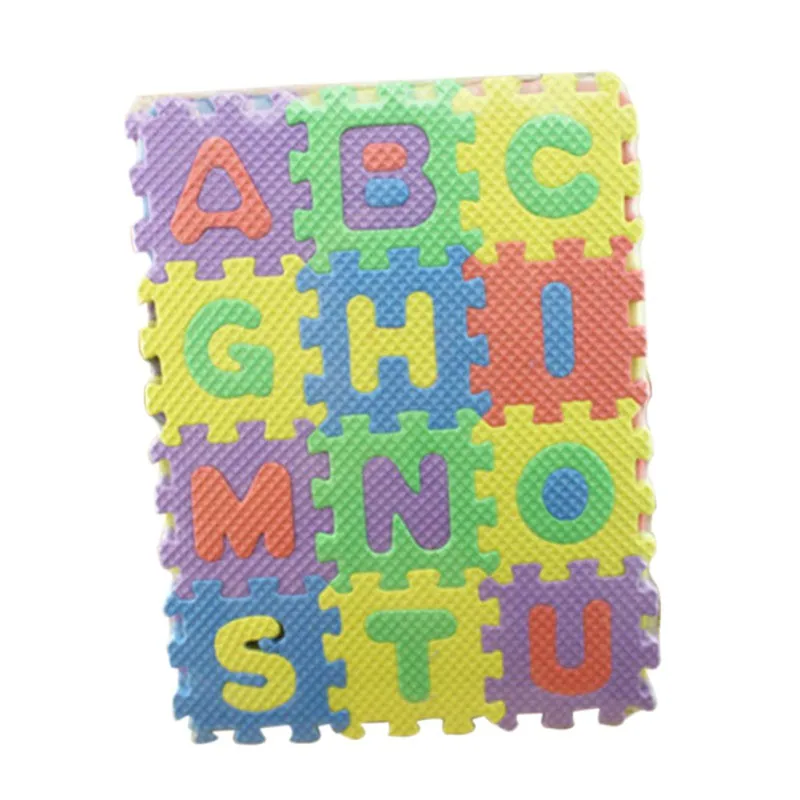 36pcs/Set Alphabet Numerals Kids Rug Baby Play Mat Soft Floor Crawling Mini Puzzle Mats for Children