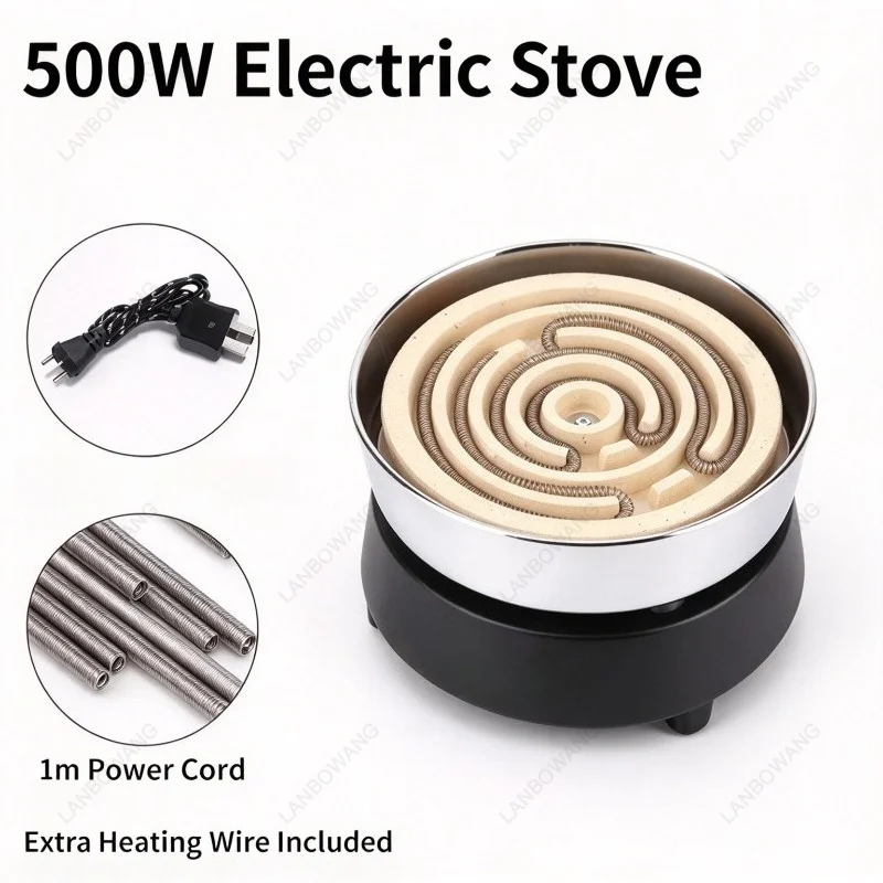 Household Electric Furnace with Heating Wire 300W 500W For Experiment Heating Tea Cooking Pottery Stove