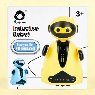 Disegna le linee Segui il giocattolo Auto robot elettrico induttivo creativo Segui qualsiasi linea Ti disegnare Robot Pinguino Giocattolo Giocattolo educativo Regali per bambini
