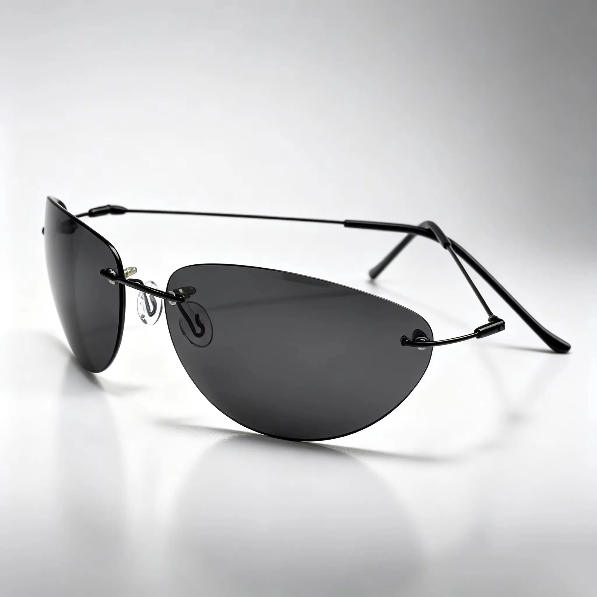 Cool The Matrix Neo Style Polarized Titanium Sunglasses Ultralight Rimless Driving Brand Design Sun Glasses Oculos De So