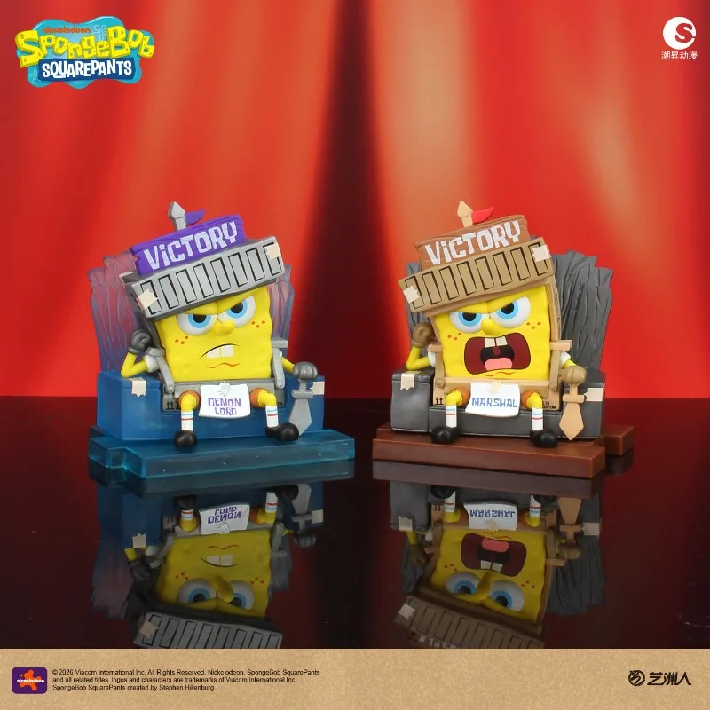 Anime Figure SpongeBob SquarePants Blind Box Toys Brave Stage 2 Series Model Doll Collection Ornament Gifts view 2