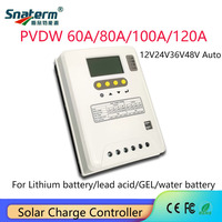 In stock 120A 60A 80A 100A 12V24V36V48V AUTO Solar charge controllers Solar PV Battery Charger Timer Light control mode