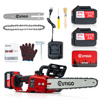 Cordless Electric Chainsaw, 1000W Brushless Chainsaw 12-Inch with 2x21V Batteries, 2 Replacement Chains & 1 Guide Bars & Charger, Bettery Electric Chainsaw Suit for Wood Cutting Trimming Branch