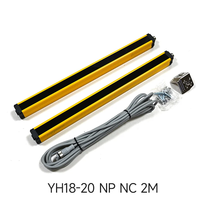 Safety Light Curtain Sensor Switch 4-16 Beam Safety Grating Security Device 20mm Resolution DC12 24V NPN/PNP