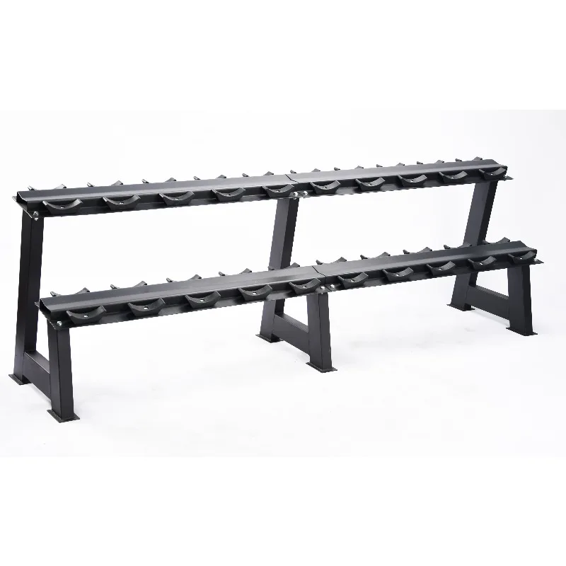 Dumbbell Rack 2-layer Commercial Storage Bracket For Weight Dumbbells High Quality Steel Material For Gym And Fitness Studio Use