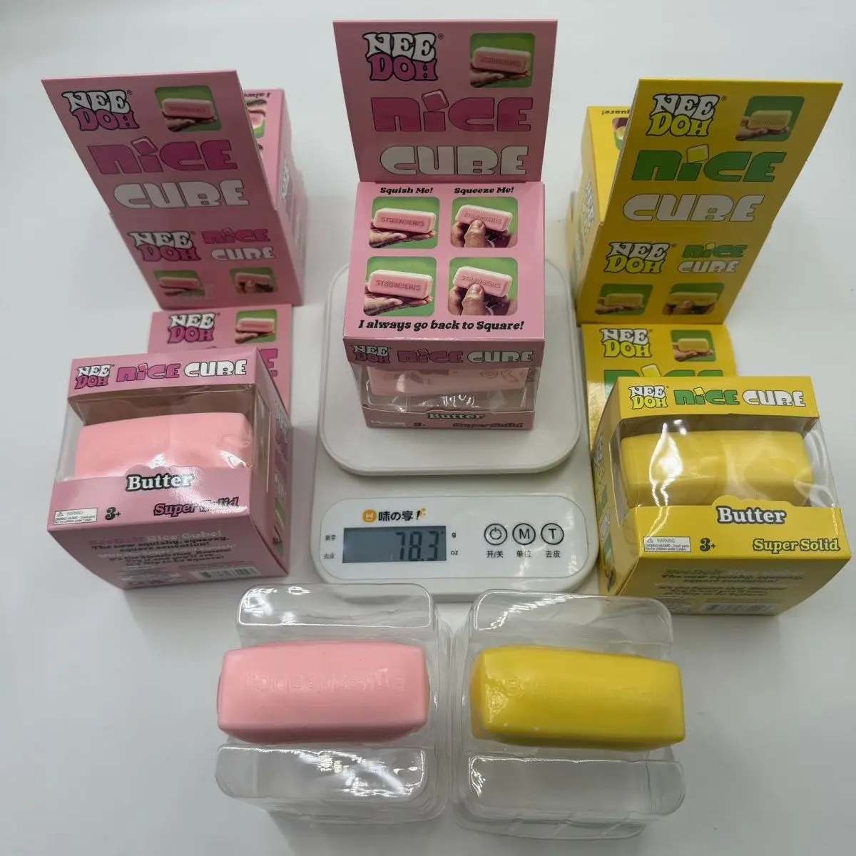 Needoh TPR Cheese Stick Stress Toy Purple Rosie Style Fidget Squeeze Decompression Anxiety Relief Popular Viral Gift Kids Adults