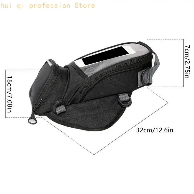 Magnetischer Tankrucksack für Motorräder mit klarem Telefon-Sichtfenster H8WE – Detail 6