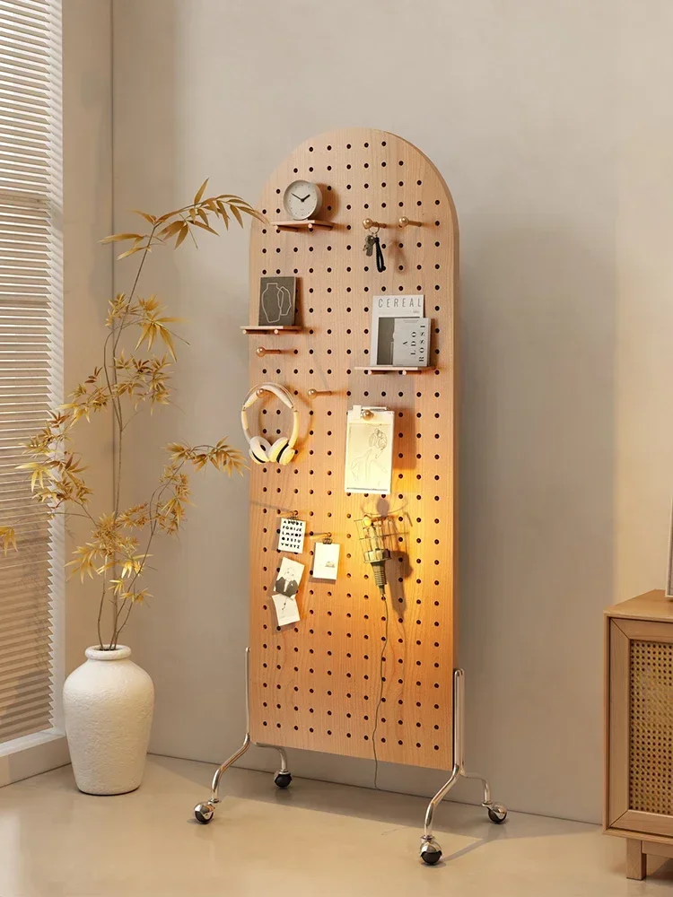 

Movable Wire-Wrap Board Medieval Creative Solid Wood Storage Rack