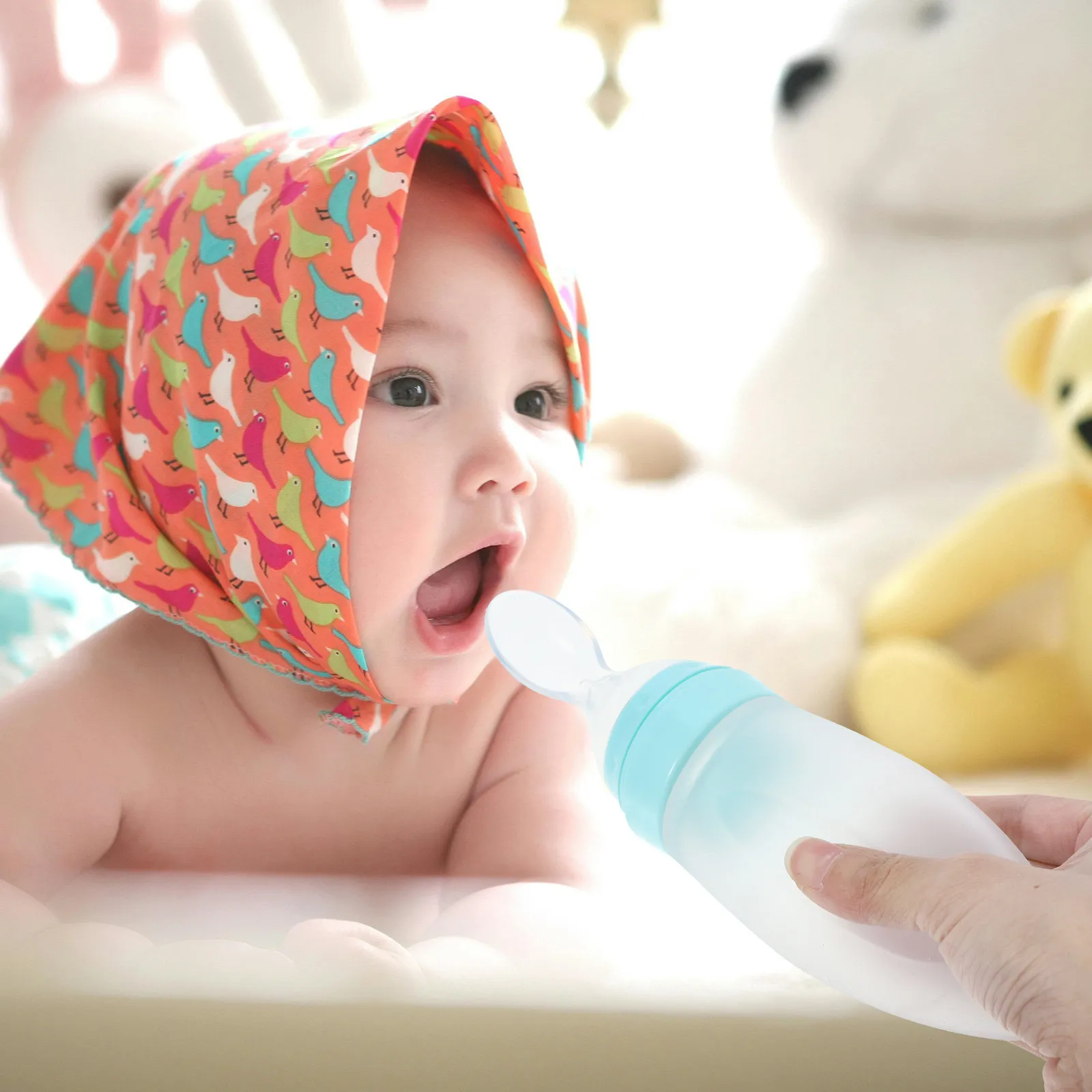 Silicone Rice Paste Bottle Baby Cereal Feeder Flexible Squeeze Feeding Tool Food Grade Safe for Rice Cereal Puree Milk Water
