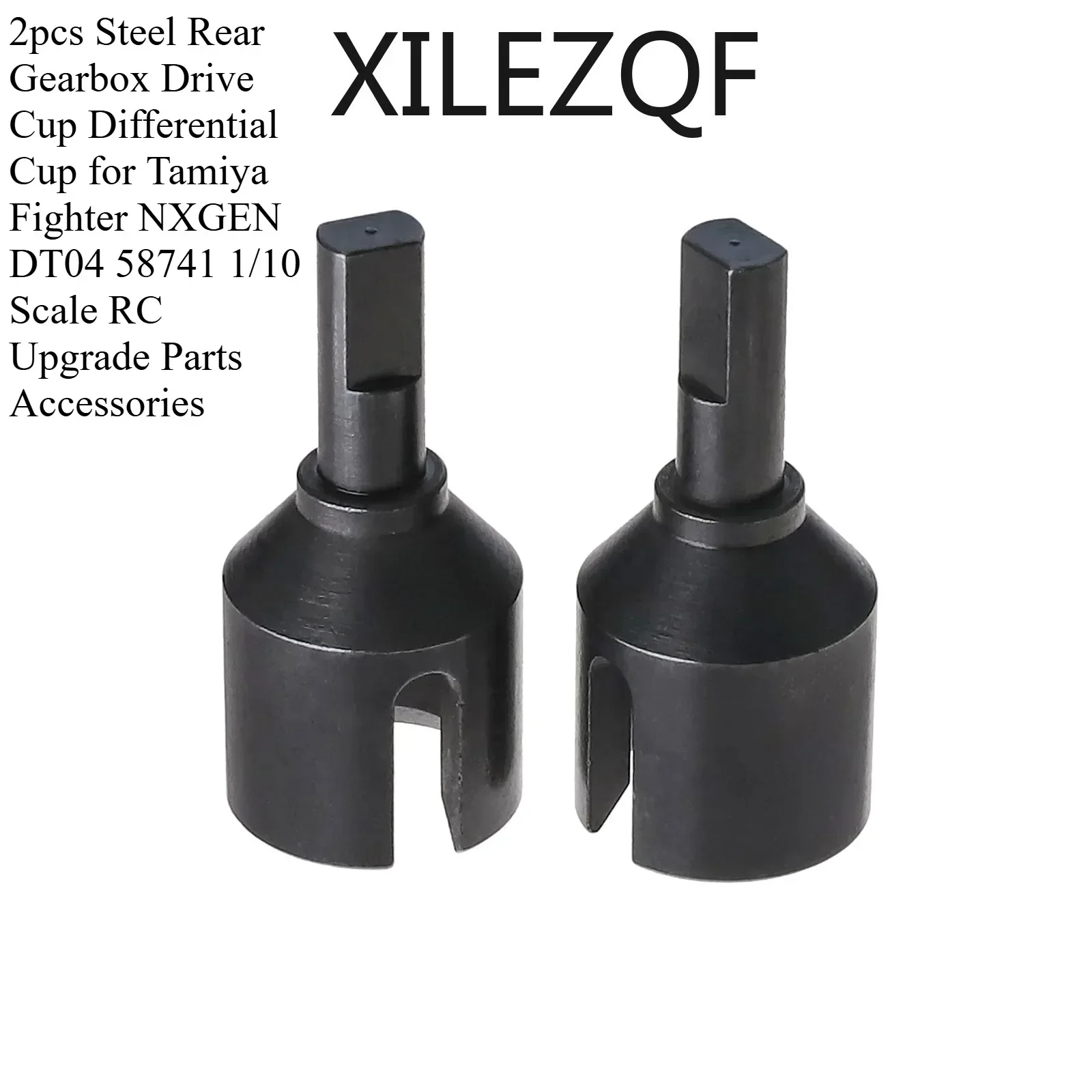 

2pcs Steel Rear Gearbox Drive Cup Differential Cup for Tamiya Fighter NXGEN DT04 58741 1/10 Scale RC Upgrade Parts Accessories