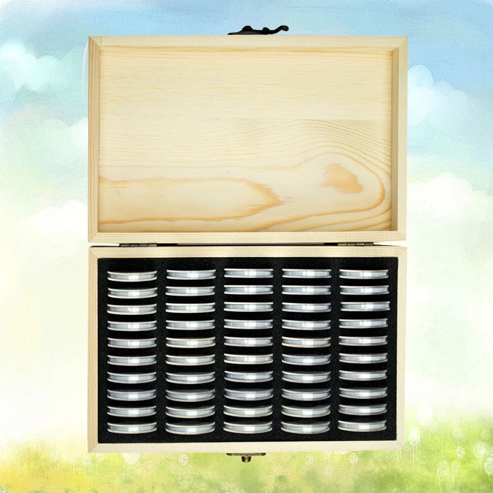 

Commemorative Coin Protection Box Display Case Delicate Chinese Zodiac Kit Bamboo