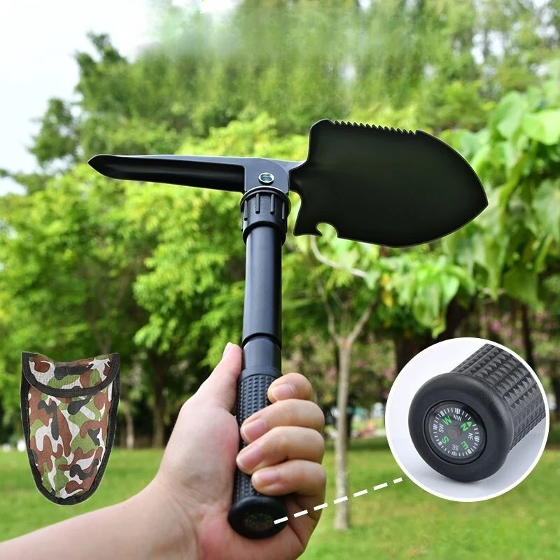 

Складная лопата, 1 шт., портативный многофункциональный инструмент, лопата для выживания и кемпинга для уличного автомобиля, аварийное копание, садовая кирка, стеклобой