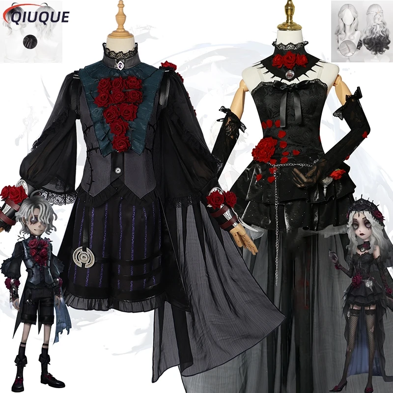 Costume de cosplay Identity V : Patient Emil, Psychologue Ada Mesmer – Perruque, Chaussures, Tenue de fête pour Halloween et Carnaval (Femmes et Hommes)