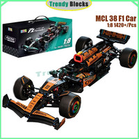 1420PCS MG50 1:8 MCL38 F1 Car Building Blocks MOC Technic  Toys Gifts for Boys Kids