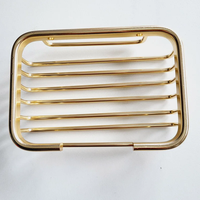 Gold Soap Dishes Soap Basket Wall Mounted Soap Dish Bathroom Accessories Bathroom Furniture Toilet Balcony Glass Soap Holder