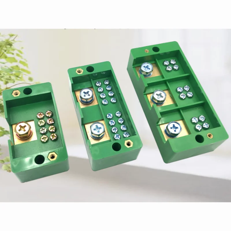 JF6 JHD High-Power Circuit Junction Box 2 in 8 out Terminal Block European Style for Household Wire High Current Application