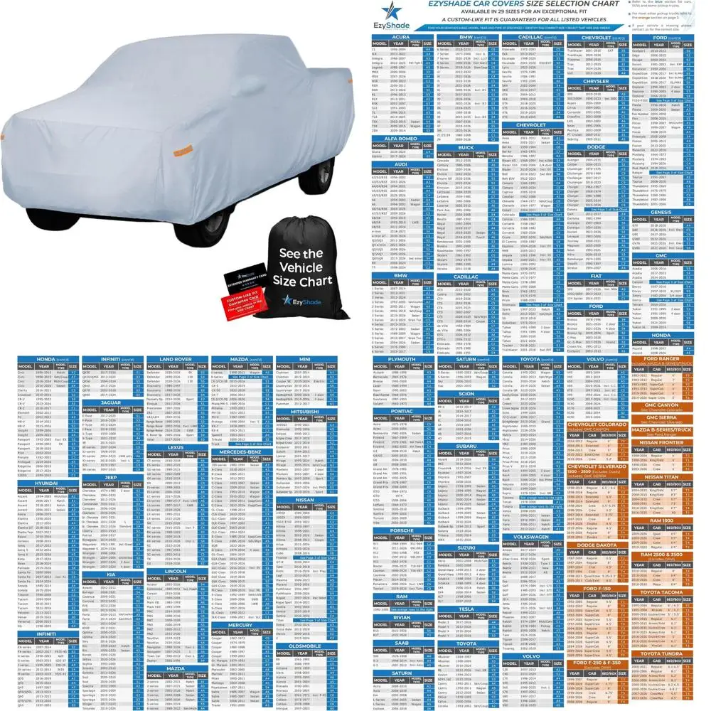

All-Weather 10-Layer Waterproof Truck Cover, Fits F250, F150, Tundra, Titan - Size T5 (Refer to Size Chart)