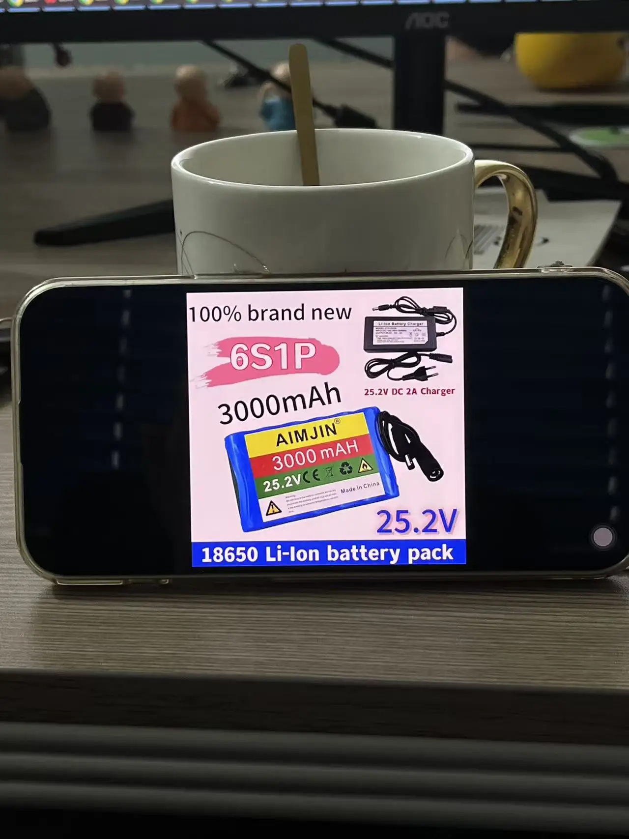 

18650 25.2v 3Ah/3000mAH 6s1p rechargeable lithium battery pack, suitable for electric scooter bicycle battery with bms+charger