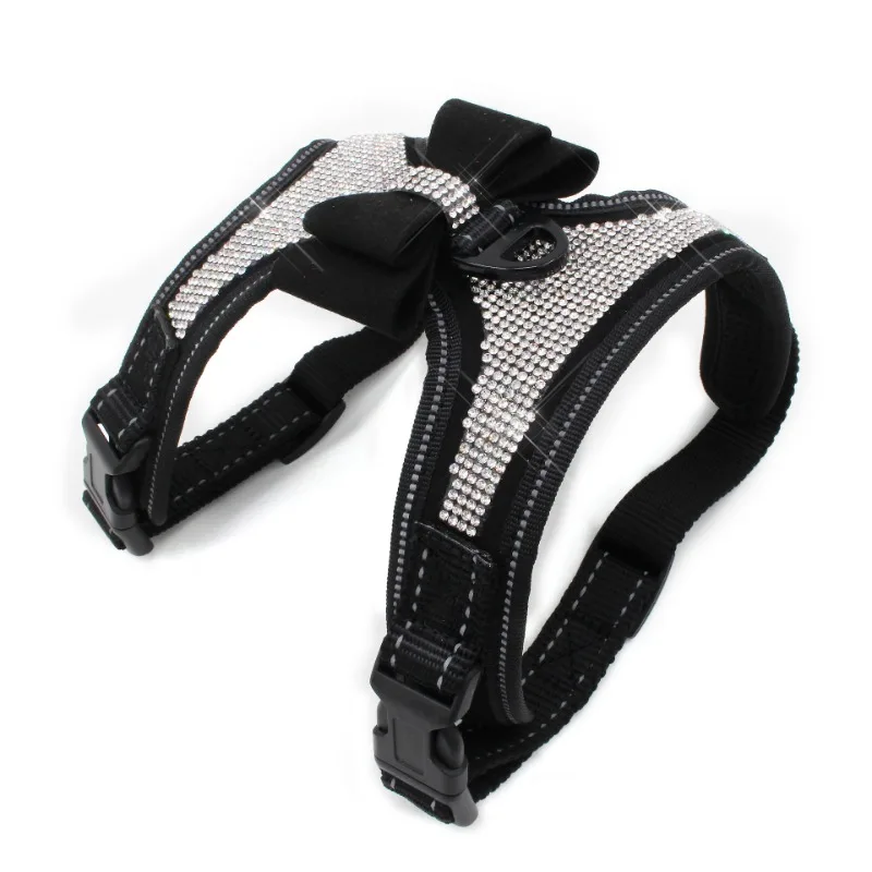 Rhinestone Pet Chest Strap Explosion-proof Punching Dog Chest Strap Reflective, Breathable and Comfortable