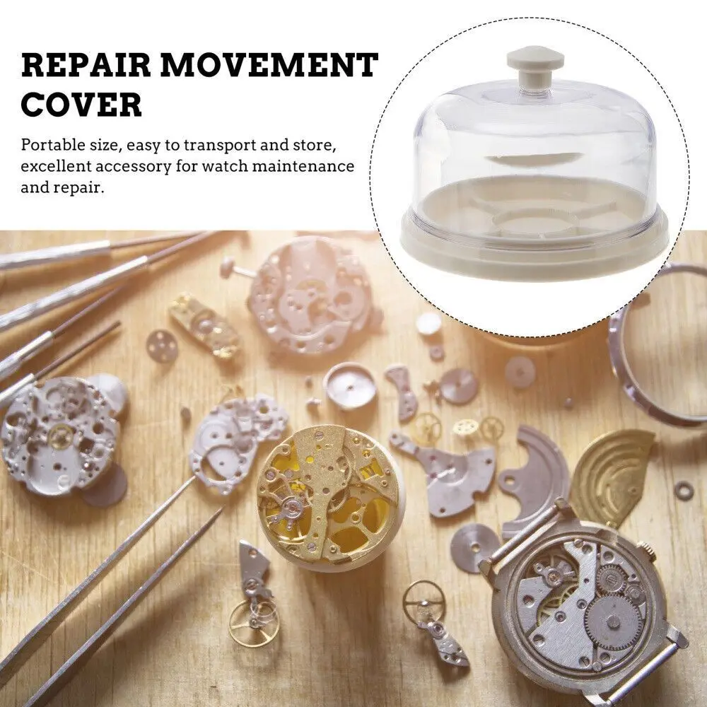 

Plastic Watch Parts Cover Parts Box Watch Repair Tools Watch Movement Cover Parts Dust Cover Storage Tray for Watchmaker