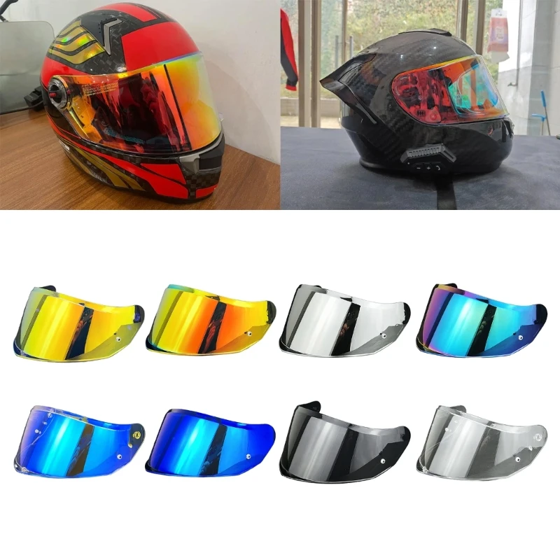 High Visibility PC Face Shield Sunshades Impactresistant Suitable for FF808 Motorcycle Helmets Lens Daily Commute Riding D7YA