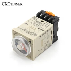 24-220VAC/DC H3CR-A8 time relay 1.2s to 300h 50/60Hz 8PIN with base Power on and off cycle delay time relay