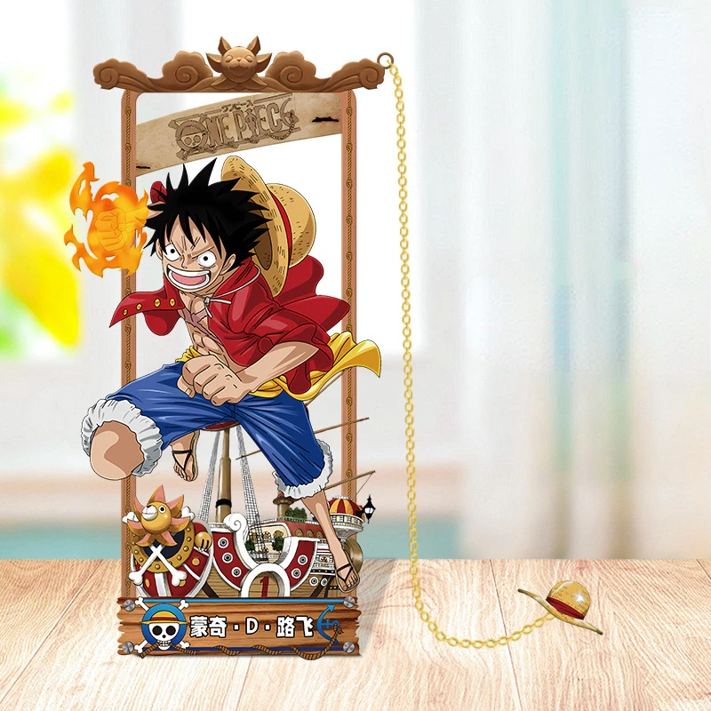 One Piece Metal Bookmarks with Cartoon Characters, Anime Accessories for True Fans