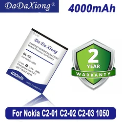 4000mAh BL-5C Li-ion For Nokia C2-06 C2-00 X2-01 1100 6600 6230 5130 2310 3100 6030 3120 3650 6263 Phone Battery