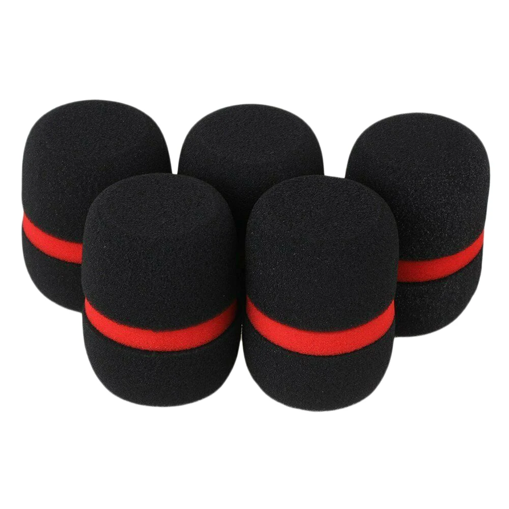 10 Pcs Handheld Stage Microphone Windscreen Foam Mic Cover Karaoke Black