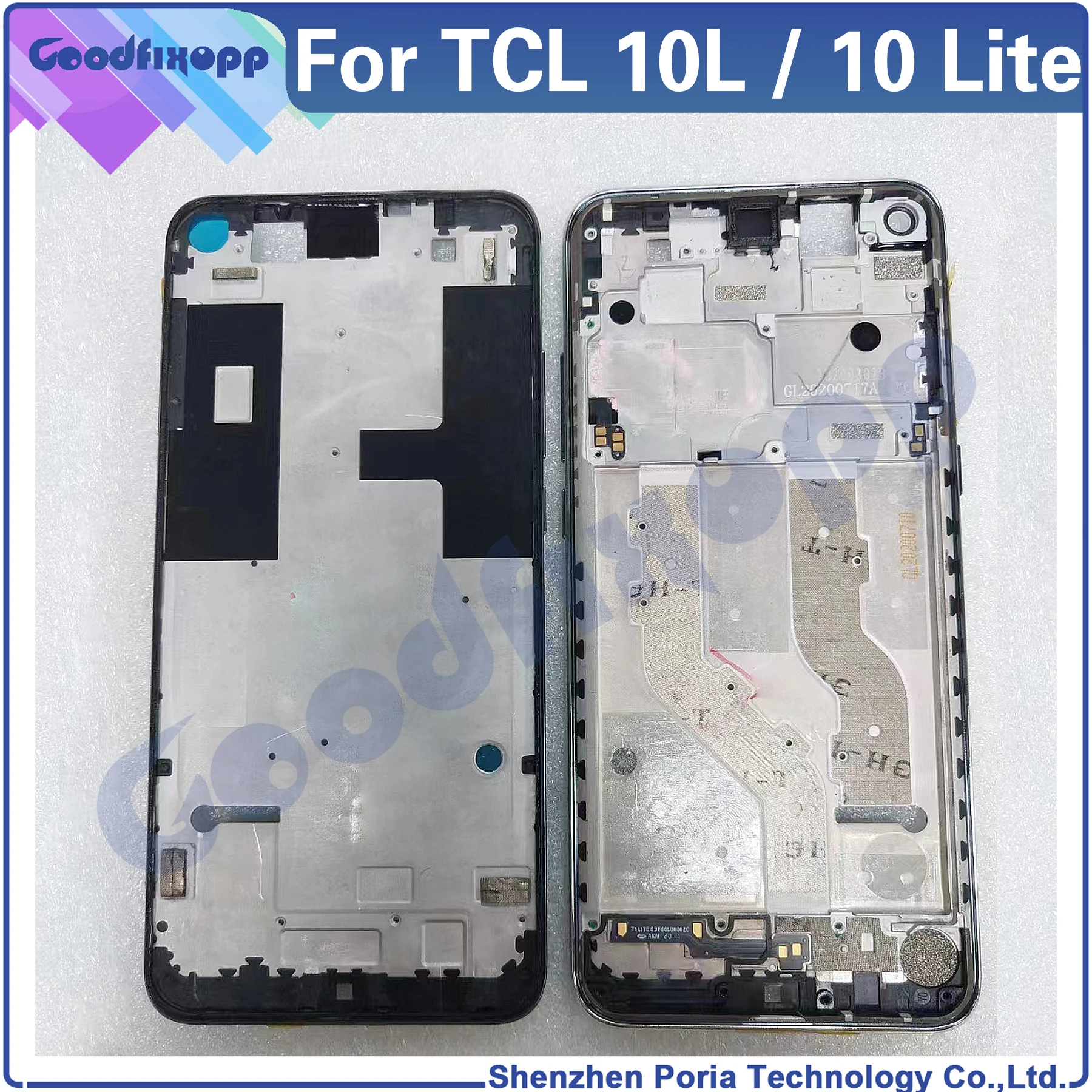 For TCL 10L 10Lite T770 T770H Middle Frame Plate Housing Board LCD Support Mid Faceplate Bezel For TCL 10 Lite Front Frame