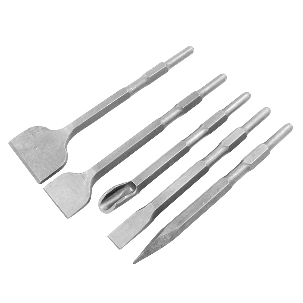 육각 생크 로터리 해머 치즐 비트, SDS 플러스 포인트 그루브, 가우지 플랫 치즐 브레이크, 콘크리트 벽돌 벽 드릴링
