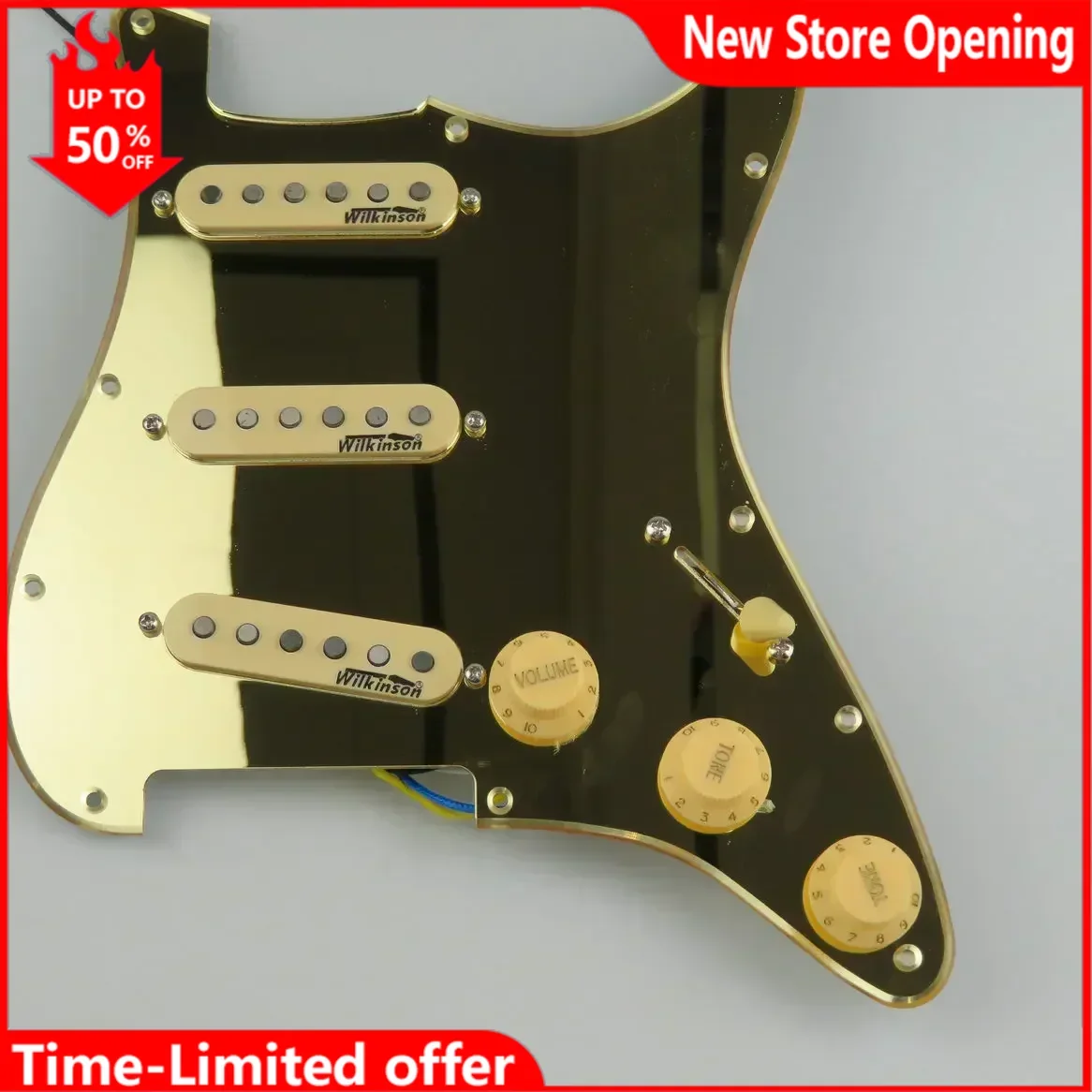 Prewired Loaded ST Pickguard With SSS Alnico 5 Single-coil Pickups Set Coil Splitting Switch For ST Electric Guitar