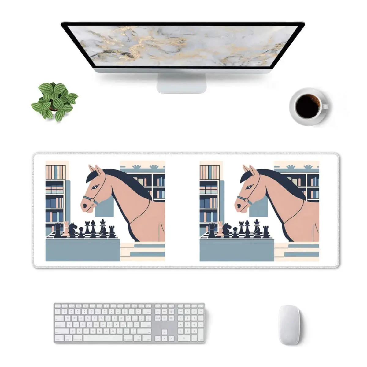 Large Mouse Pad Chess & Horse Gamer PC Laptop Mats Keyboard Carpet Computer Gaming Office Accessories Desk Mat