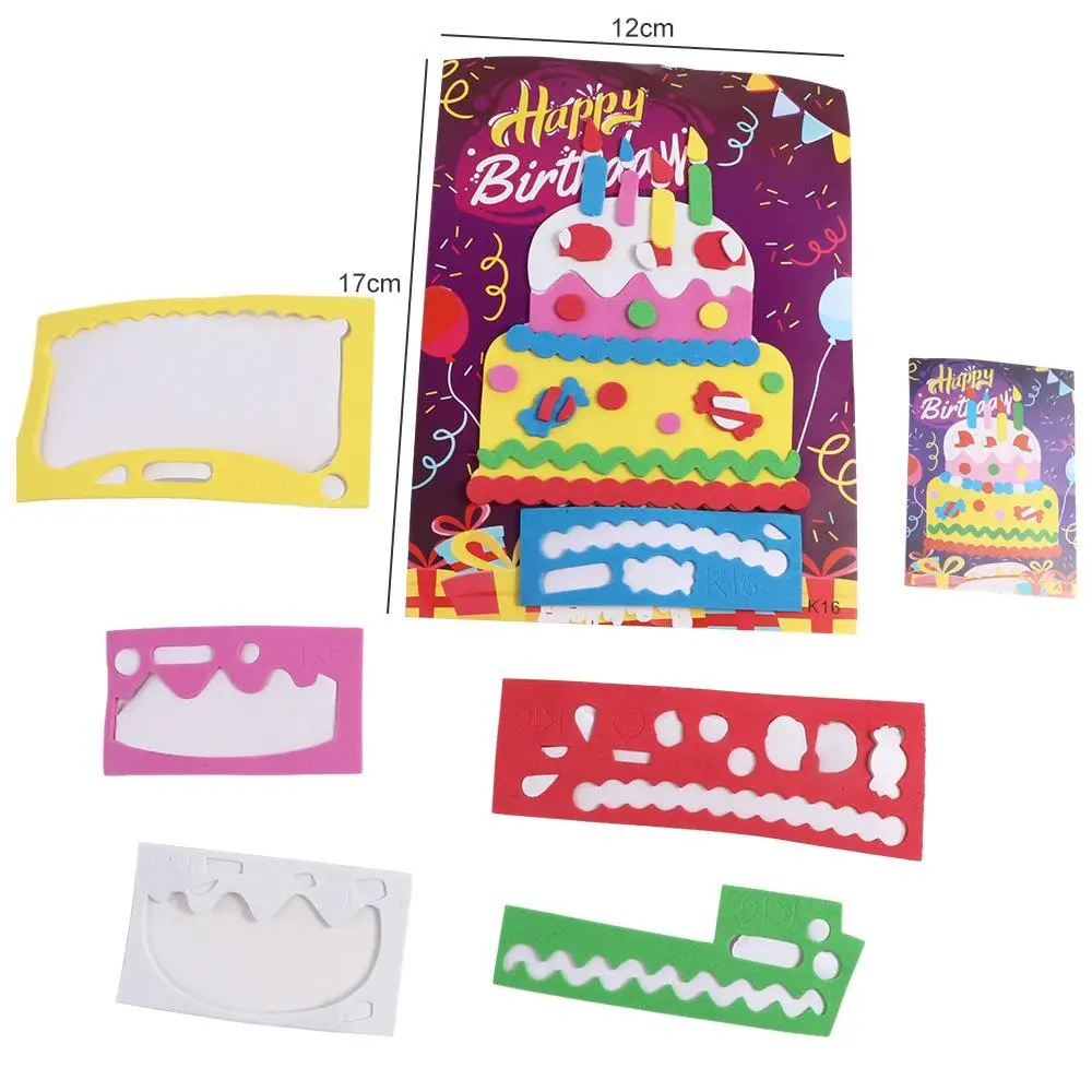 10 pièces apprentissage précoce dessin animé Animal bricolage EVA mousse autocollant EVA mousse 3D Puzzle fait à la main bricolage cadeau