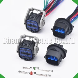 20 Pin Automobile Waterproof Connector Car light LED headlight Wire harness Plug For Hyundai Elantra Sonata Kia
