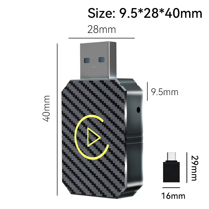 2-in-1 Smart Wireless CarPlay Box Wireless Android Auto Adapter Auto Interconnect Dongle For Factory Wired Car System
