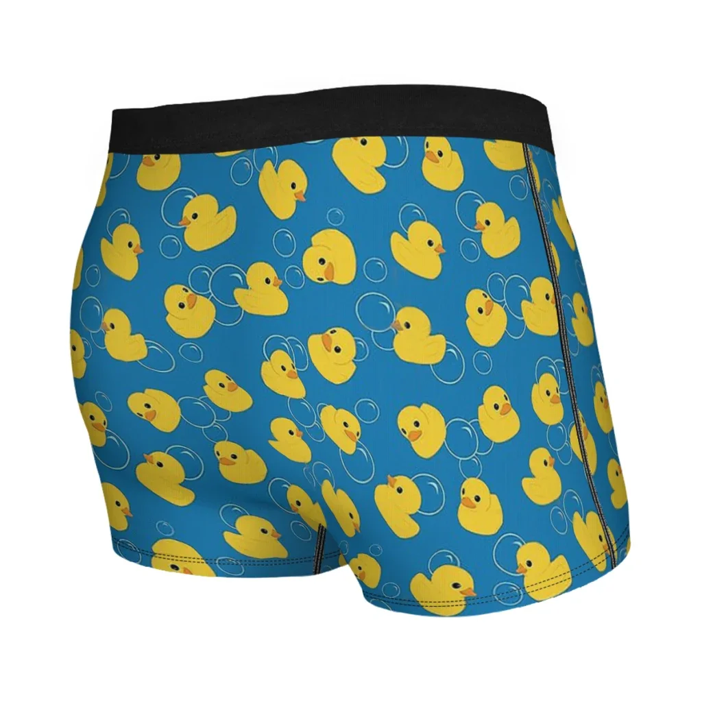 Cute Yellow Rubber Duck Pattern  Underpants Cotton Panties Male Underwear Ventilate Shorts Boxer Briefs