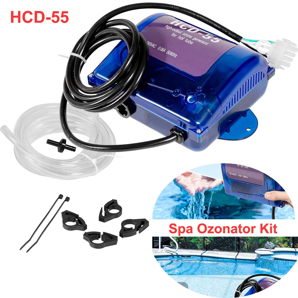 

HCD-55 Spa Ozonator Kit Hi-Output Ozone Generator Replacement for Clarathon for Hot Tubs & Swim Spas 120V / 240V