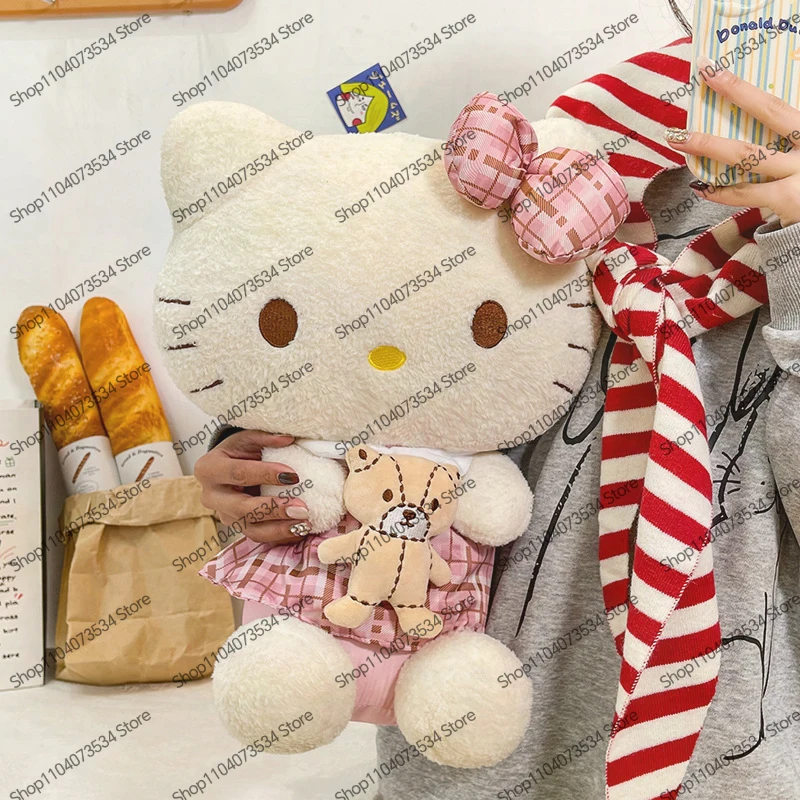 

Kawaii Retro Hello Kitty Stuffed Doll Sanrio Plush Toy Kids Anime Birthday Gift Wholesale Large Sanrio Kitty Soft Stuffed Doll