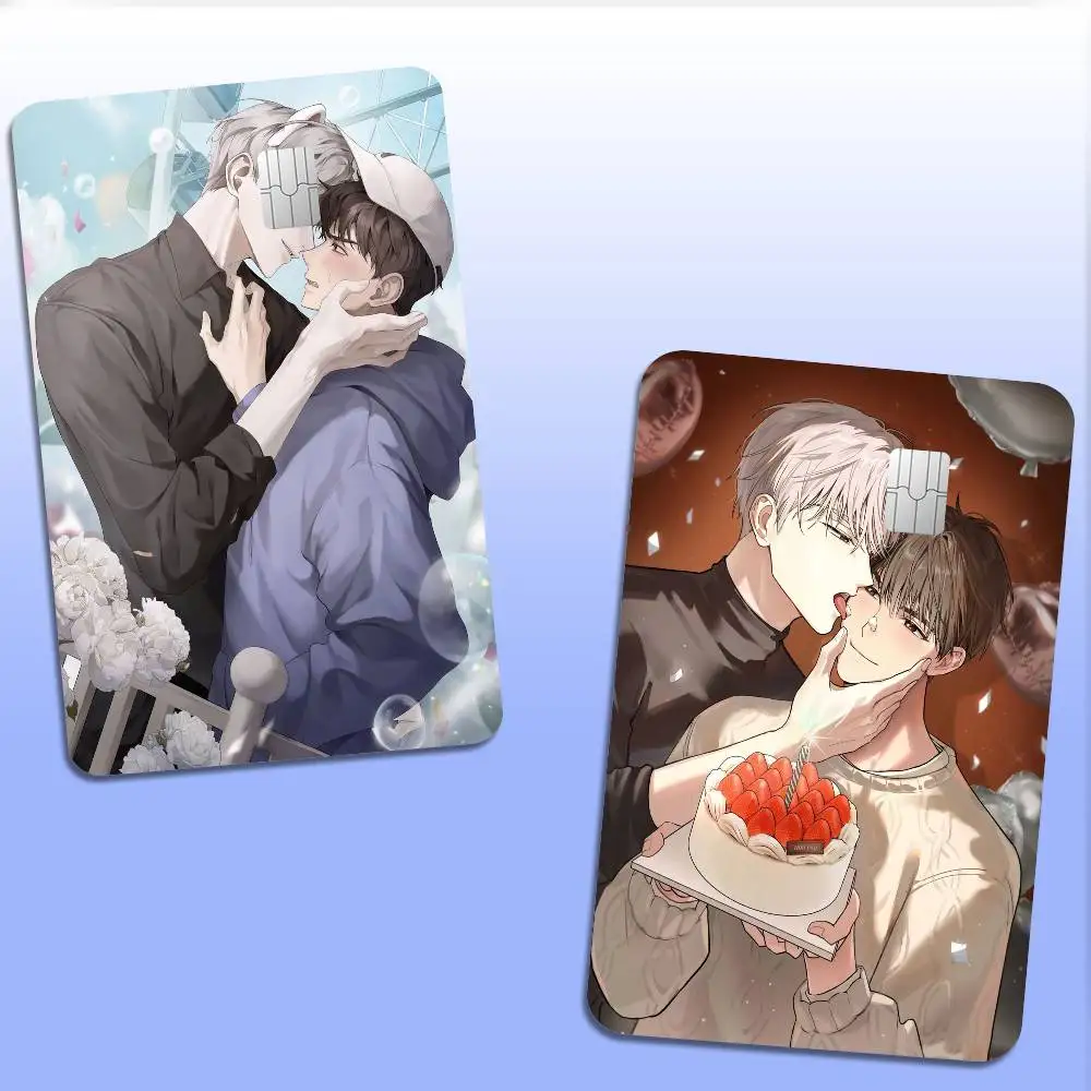 Passion Bl Anime Anime Cartoon Bear Skin Sticker Film Tape Case For Big Credit Debit Card Front Side