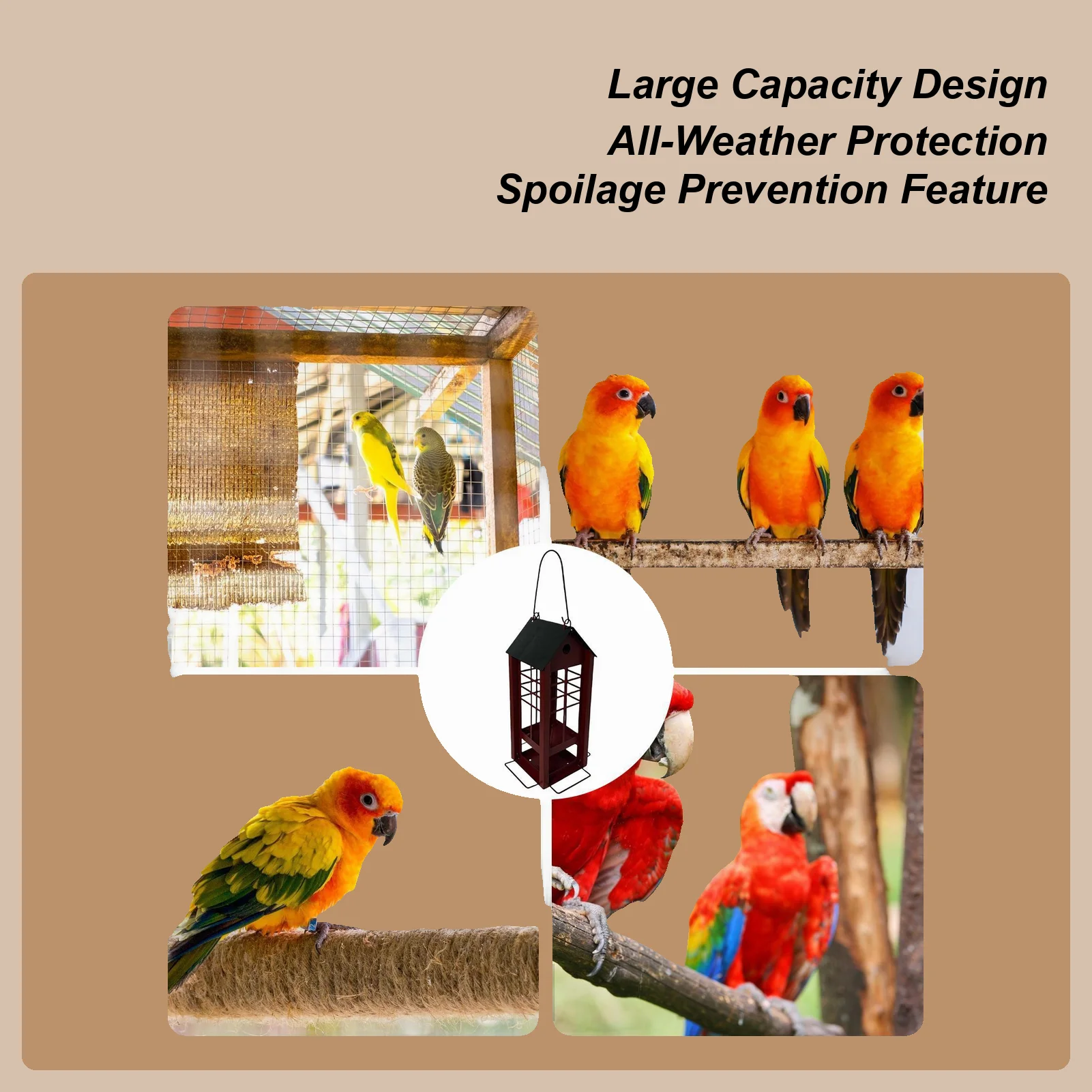 

Кормушки для диких птиц, устойчивые к атмосферным воздействиям, защищенные от белки, садовый декор, кормушка для колибри, подвесной держатель для еды для колибри, горобных горобей