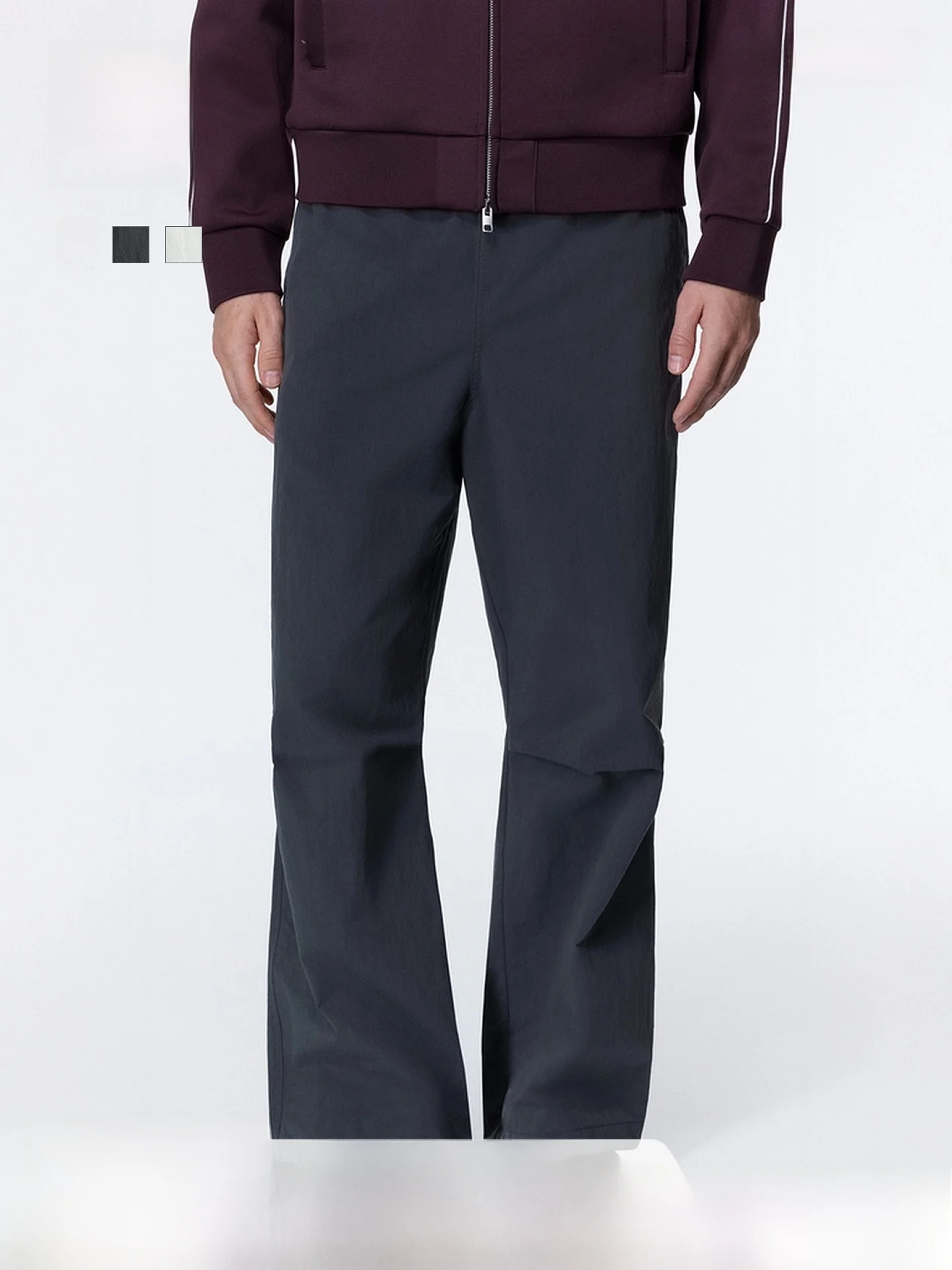 

H&M Men's Casual Pants Spring 2026 Paratrooper Wide Leg Outdoor Landing Pants Loose Fit mid Waist Nylon Cotton Blend