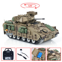 1/16 TD RC Tank M2A2 Military Bradley Metal Tracks Road Wheels Infrared Barrel Recoil Radio Control RTR Combat Vehicles Toys