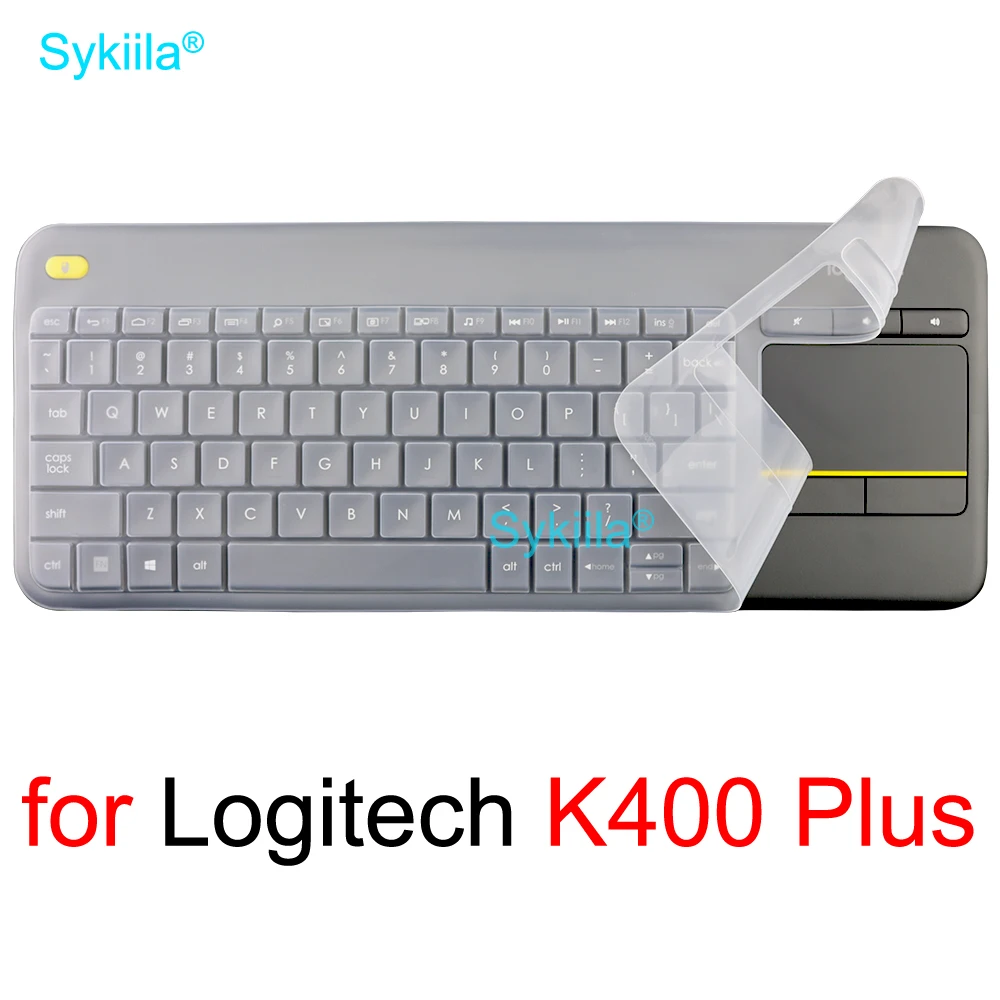 Keyboard Cover for K400 Plus for Logitech  Logi K400+ with TouchPad Protective Protector Skin Case Clear Silicone TPU