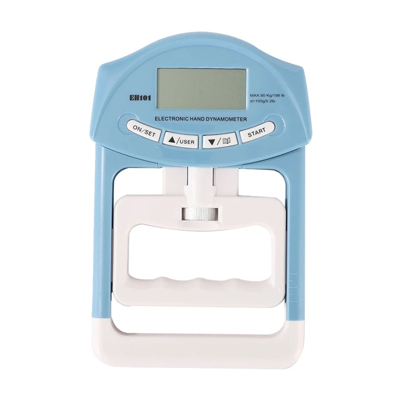 Tester per la forza di presa, dinamometro digitale a mano da 190 libbre/90 kg Misuratore di forza di presa Dinamometro per impugnatura con schermo LCD USB, facile da usare