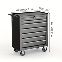 7/5Drawers Tool Cabinet Auto Car Repair Mobile Tool Trolley Multifunctional Workshop Parts Cabinet Iron Storage Box