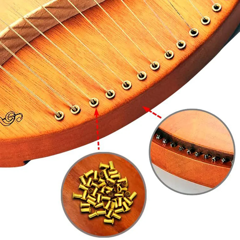 Professional Lyre Harp Part Strudy Peg Combination Wrenches Little Zither Pin Metal Fixing Musical Instrument Instruments