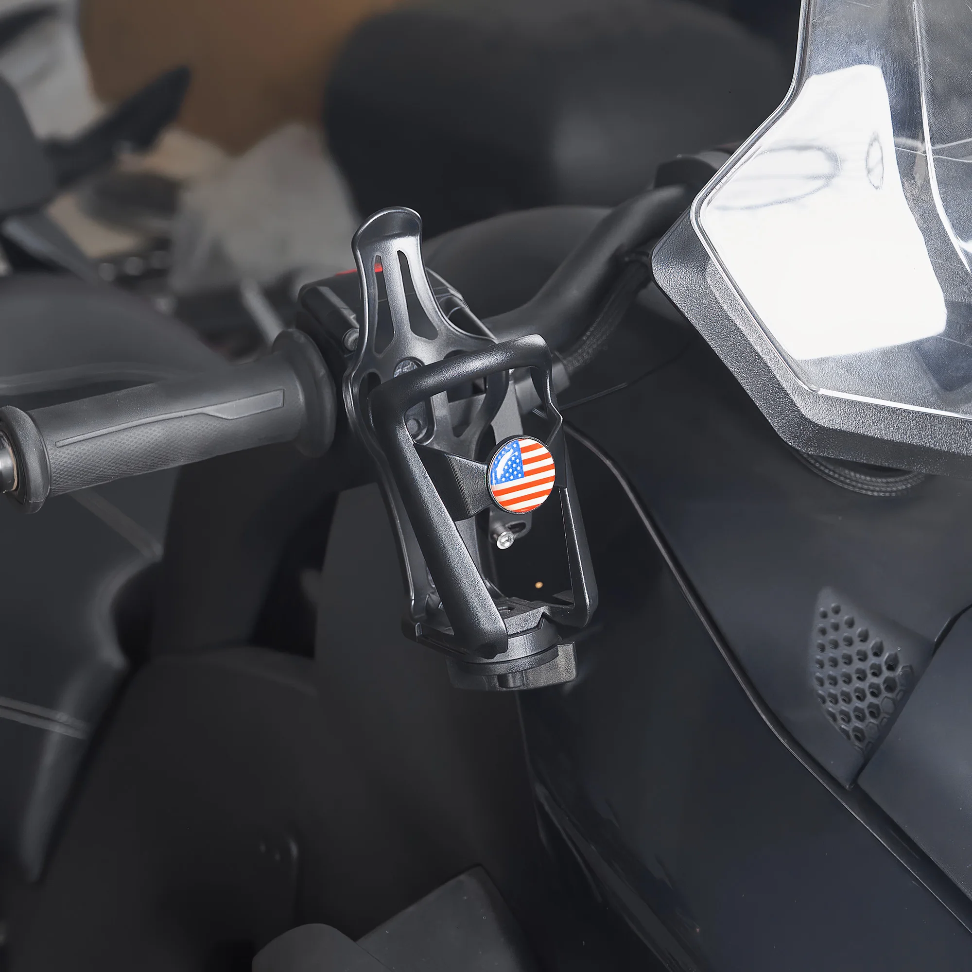 

No More Thirsty Rides – Left/Right Handlebar Mounted Adjustable Drink Holder for Can-Am Ryker 600/900/Rally/Sport 2019+